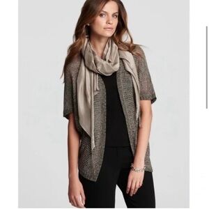 Eileen Fisher Bronze Variegated Links Sparkle Sweater Cardigan size small